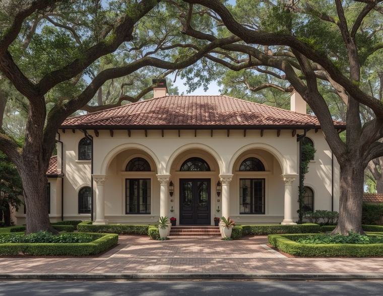 A restored 1920s Mediterranean revival house in Hyde Park